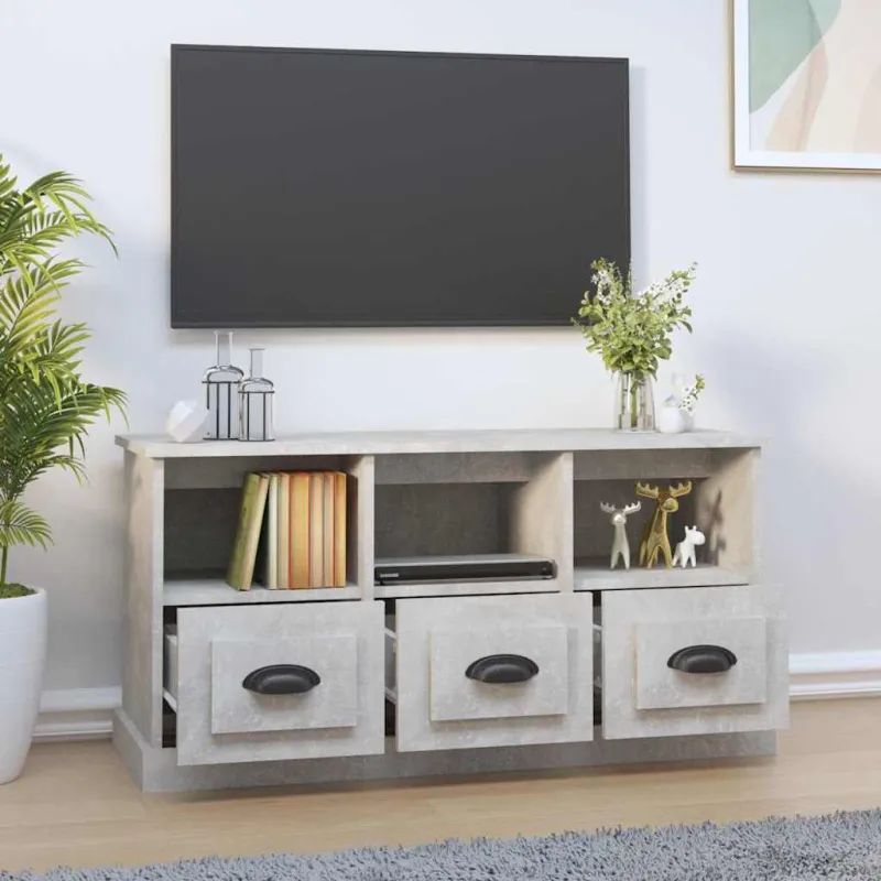 Televizoriaus spintelė, betono pilka, 100x35x50cm, mediena