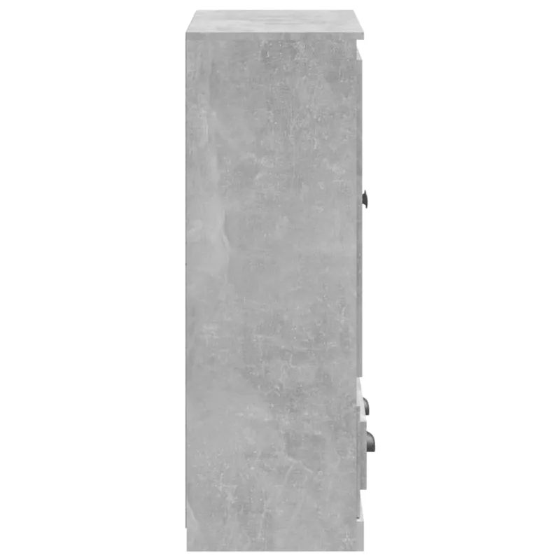 Komoda, betono pilka, 60x35,5x103,5cm, apdirbta mediena