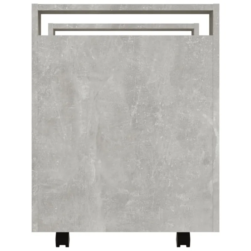 Rašomojo stalo lentyna, betono pilka, 60x45x60cm, mediena