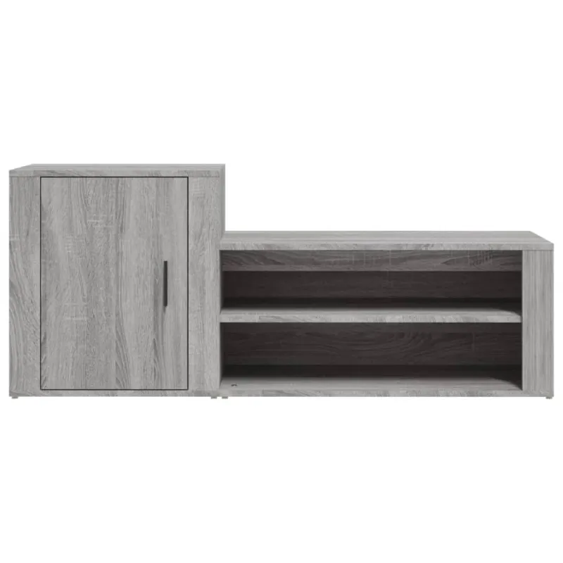 Spintelė batams, pilka ąžuolo, 130x35x54cm, apdirbta mediena