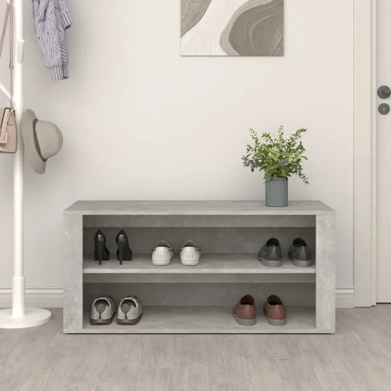 Lentyna batams, betono pilka, 100x35x45cm, apdirbta mediena