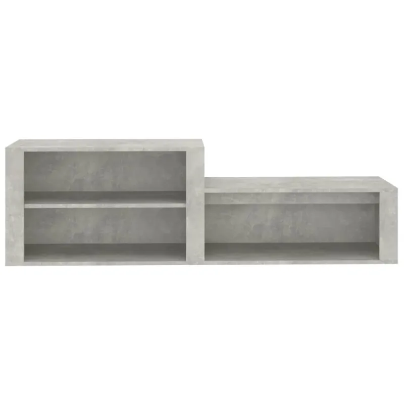 Spintelė batams, betono pilka, 150x35x45cm, apdirbta mediena