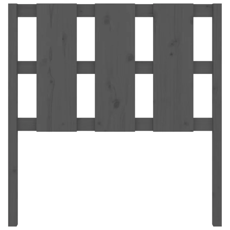Lovos galvūgalis, pilkas, 95,5x4x100cm, pušies medienos masyvas