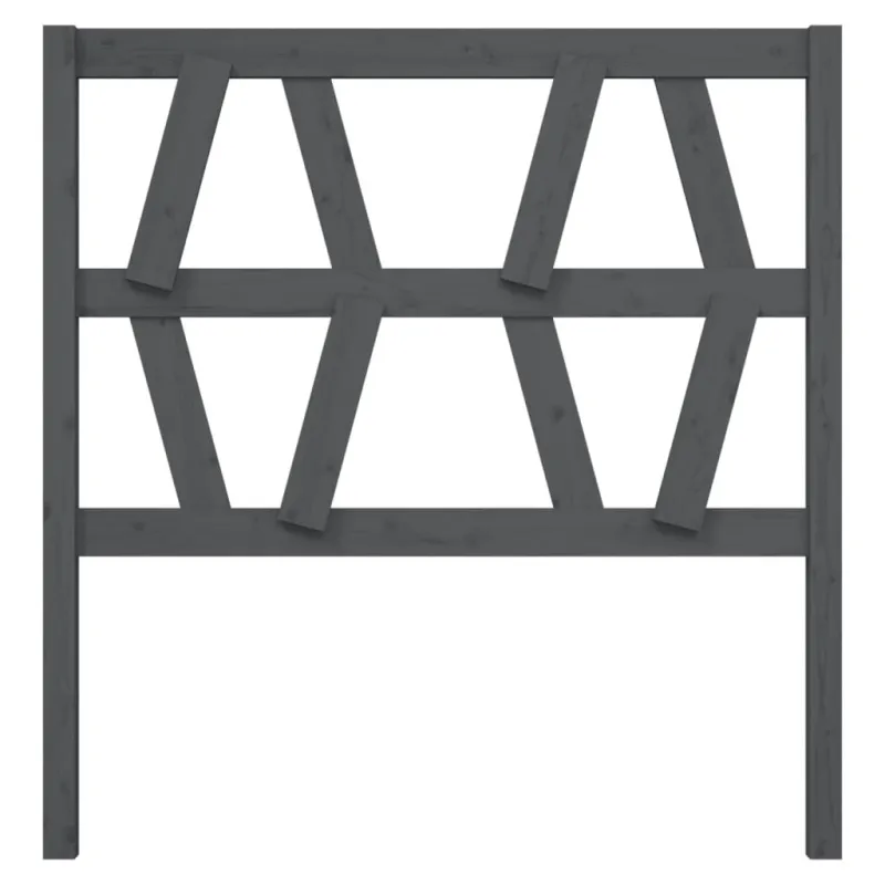 Lovos galvūgalis, pilkas, 96x4x100cm, pušies medienos masyvas