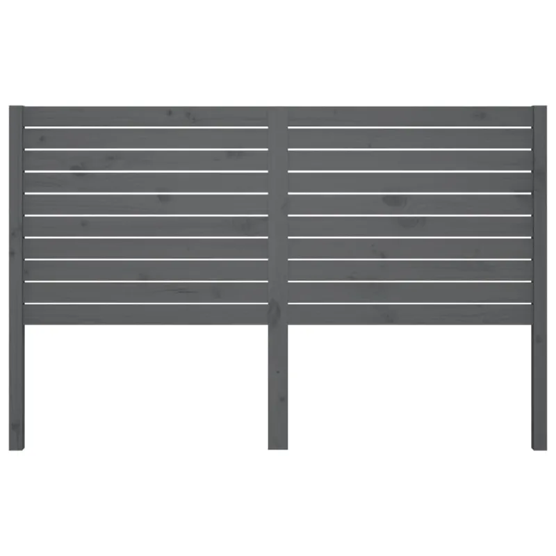 Lovos galvūgalis, pilkas, 126x4x100cm, pušies medienos masyvas