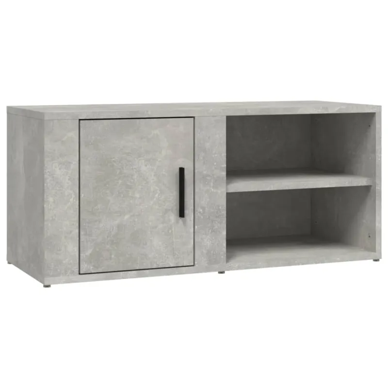 TV spintelės, 2vnt., betono pilkos, 80x31,5x36cm, mediena