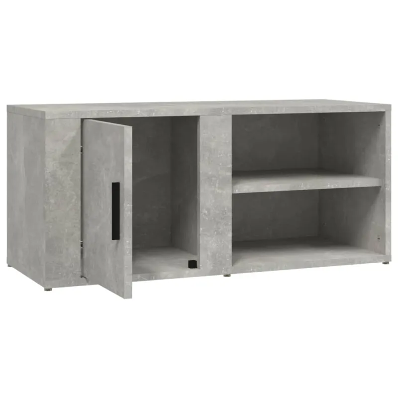 TV spintelės, 2vnt., betono pilkos, 80x31,5x36cm, mediena
