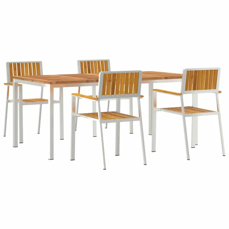 Lauko ruokailukompletti 5 osaa Ruskea Kova akasiapuu
