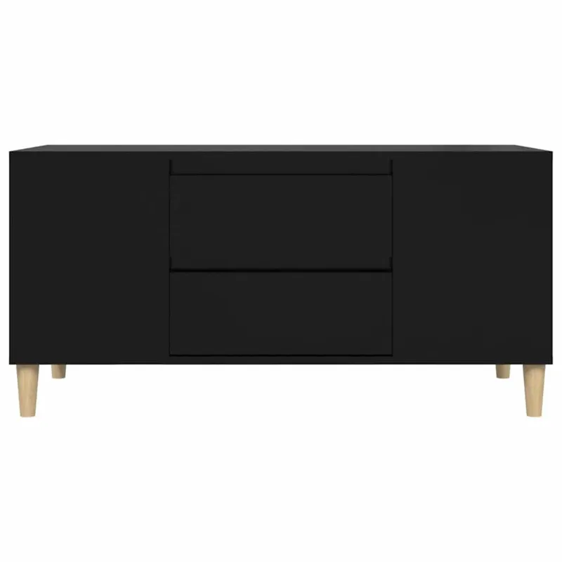 Televizoriaus spintelė, juodos spalvos, 102x44,5x50cm, mediena