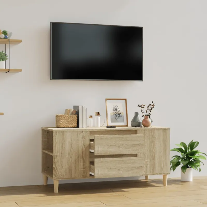 Televizoriaus spintelė, ąžuolo, 102x44,5x50cm, apdirbta mediena
