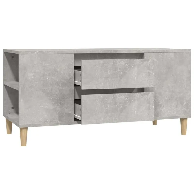 Televizoriaus spintelė, betono pilka, 102x44,5x50cm, mediena