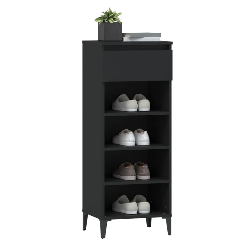 Lentyna batams, juodos spalvos, 40x36x105cm, apdirbta mediena
