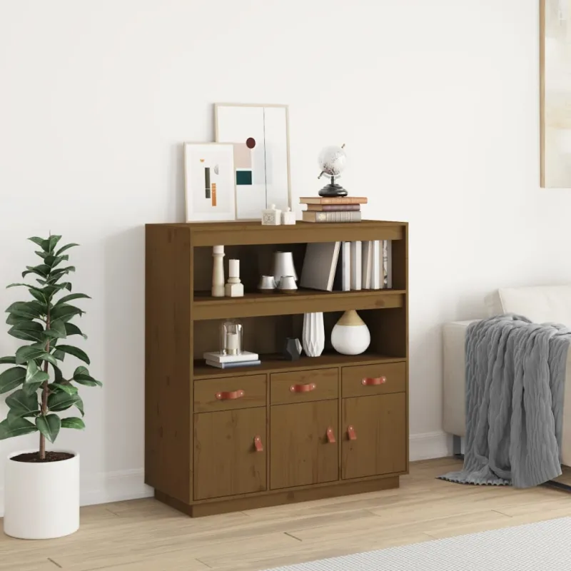 Komoda, medaus ruda, 100x40x108,5cm, pušies medienos masyvas