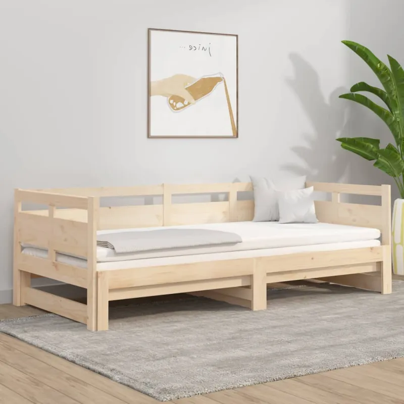 Ištraukiama lova, 2x(80x200)cm, pušies medienos masyvas