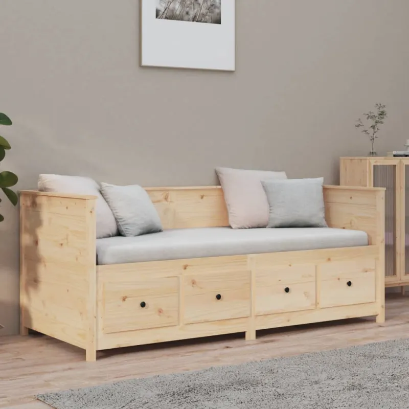 Dieninė lova be čiužinio 75x190 cm Pušies masyvo