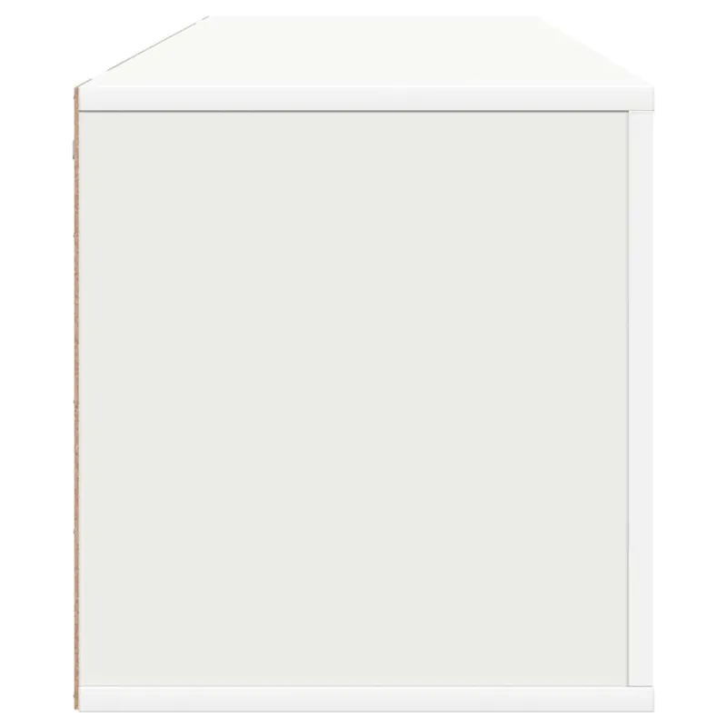 Sieninė spintelė batams, balta, 100x35x38cm, apdirbta mediena