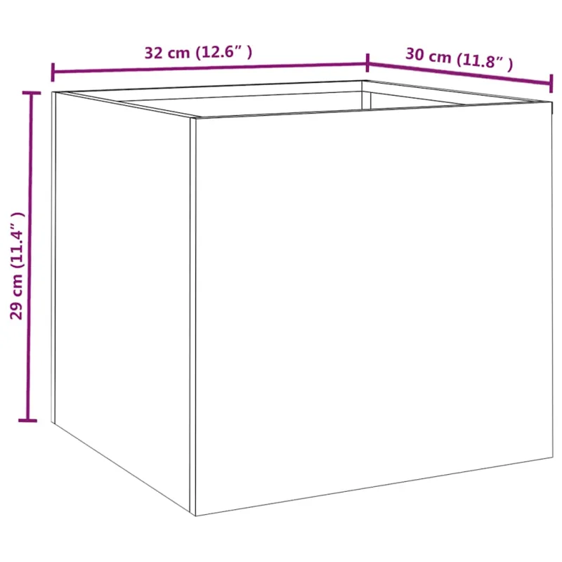 Loveliai, 2vnt., 32x30x29cm, Corten plienas