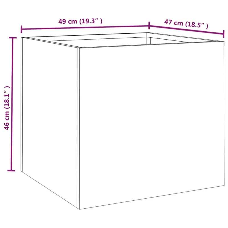 Lovelis, 49x47x46cm, Corten plienas