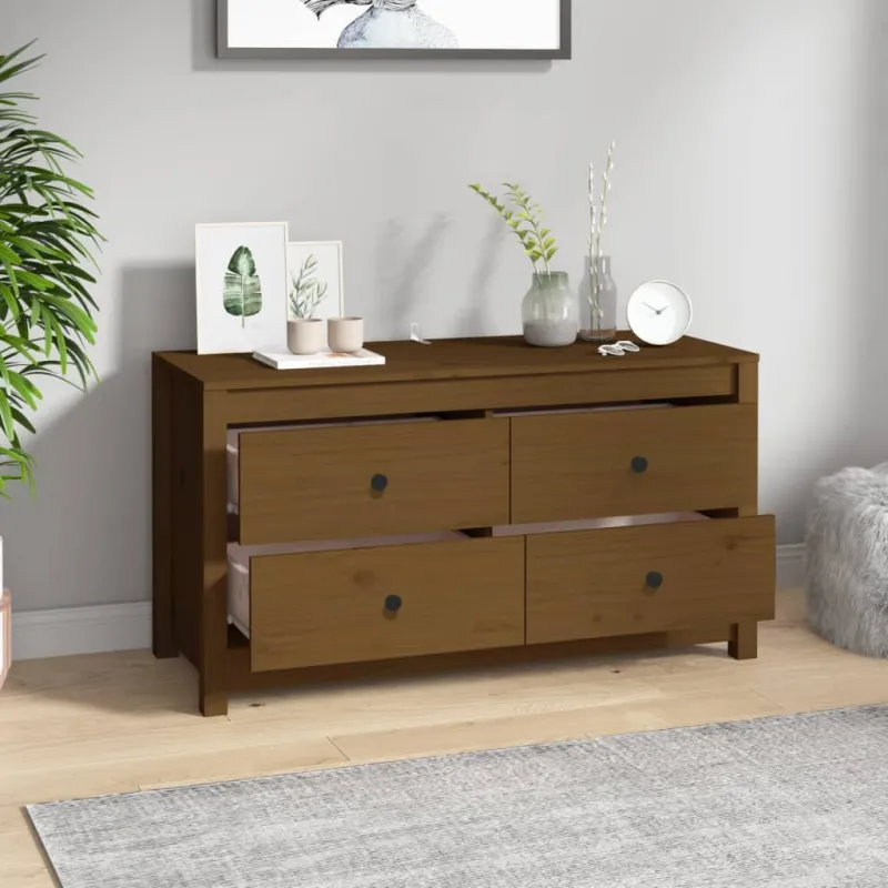 Šoninė spintelė, medaus ruda, 100x40x54cm, pušies masyvas