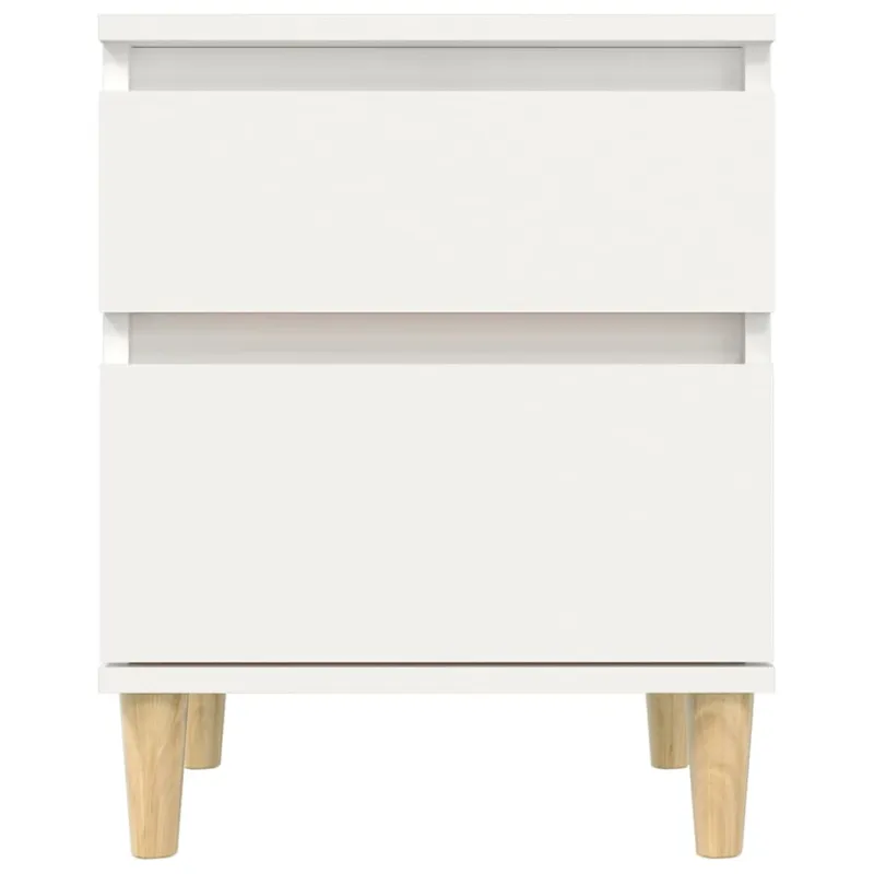 Naktinės spintelės, 2vnt., baltos spalvos, 40x35x50cm