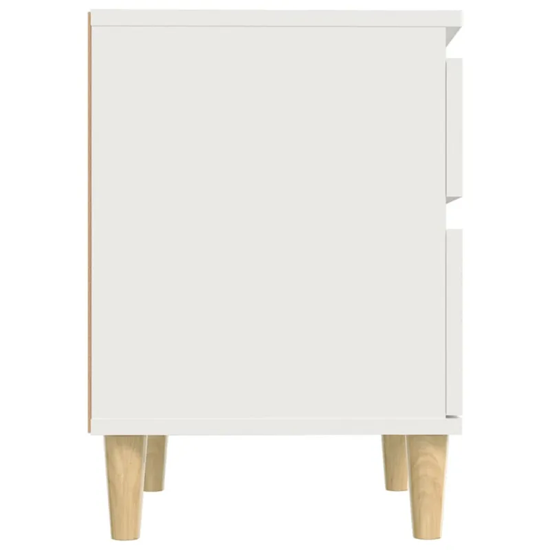 Naktinės spintelės, 2vnt., baltos spalvos, 40x35x50cm