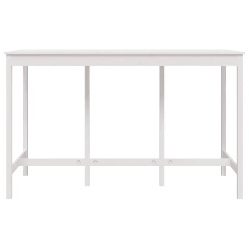 Baro stalas, baltas, 180x80x110cm, pušies medienos masyvas