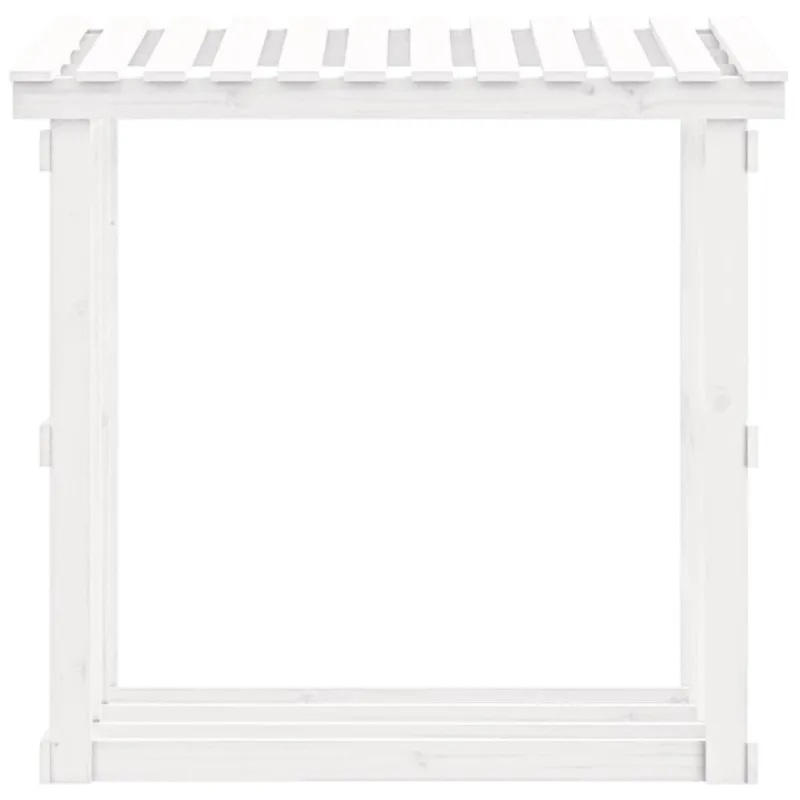 Stovas malkoms, baltas, 108x64,5x109cm, pušies medienos masyvas