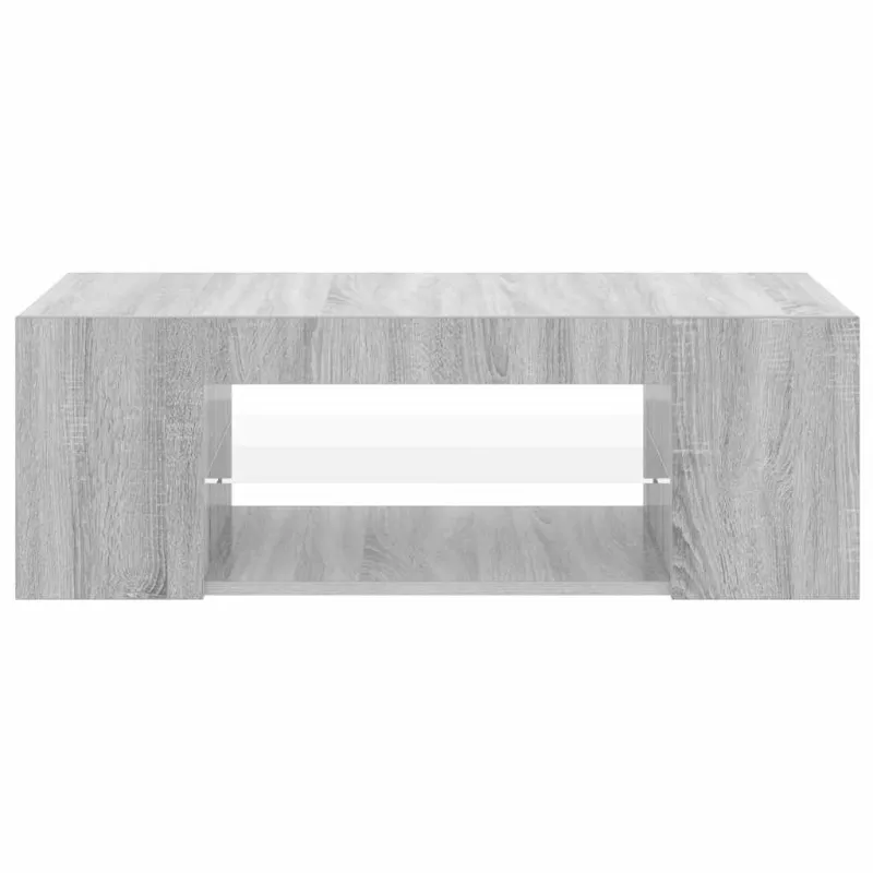 Televizoriaus spintelė su LED, pilka ąžuolo, 90x39x30cm