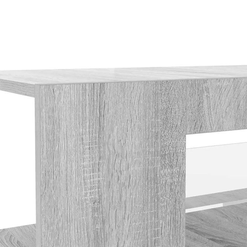 Televizoriaus spintelė su LED, pilka ąžuolo, 90x39x30cm