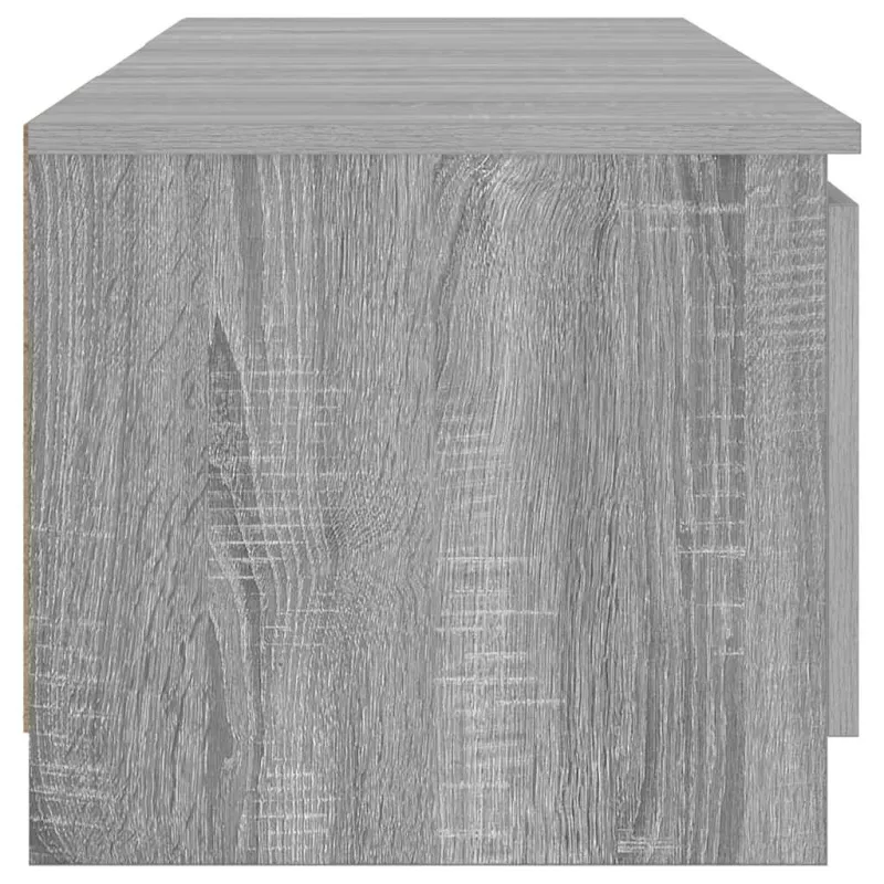 Televizoriaus spintelė su LED, pilka ąžuolo, 140x40x36cm