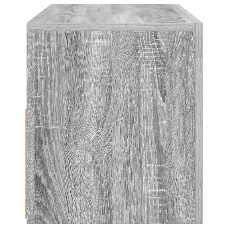 TV spintelė su LED apšvietimu, pilka ąžuolo, 90x35x40cm