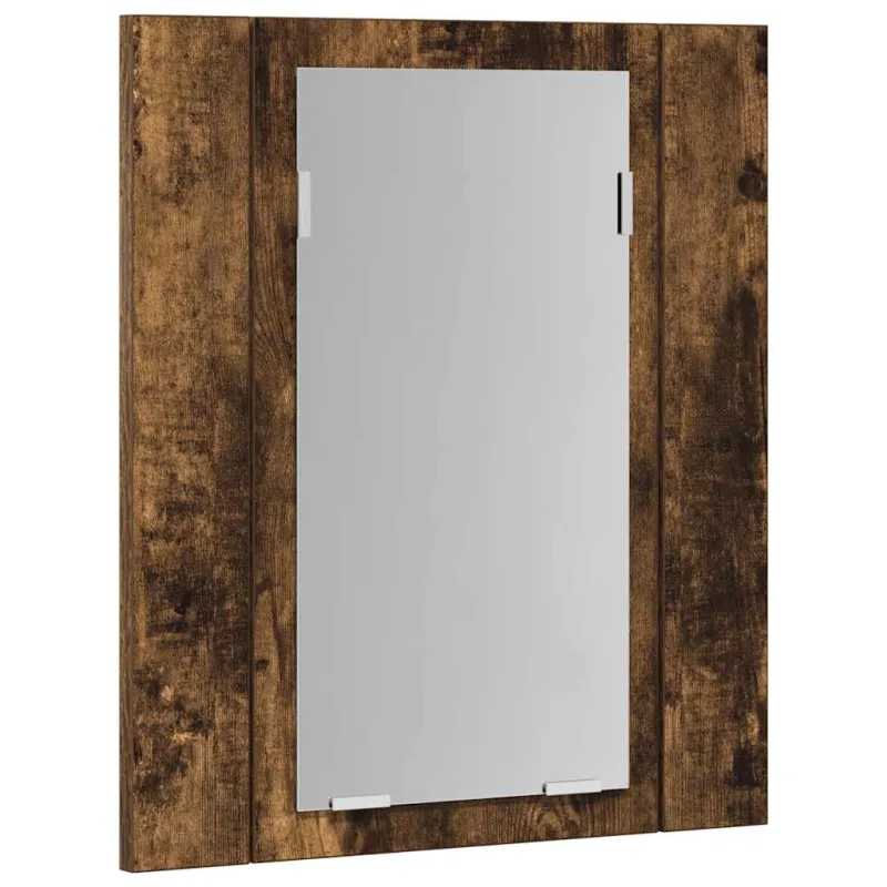 Veidrodinė LED vonios spintelė, ąžuolo, 40x12x45cm, mediena