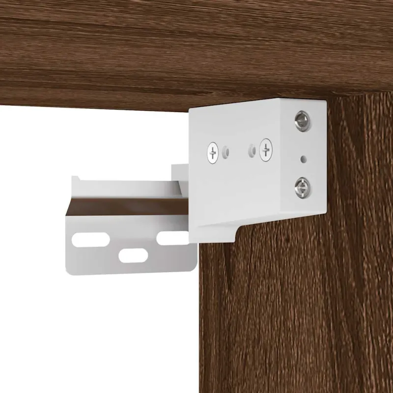 Veidrodinė LED vonios spintelė, ruda, 40x12x45cm, mediena
