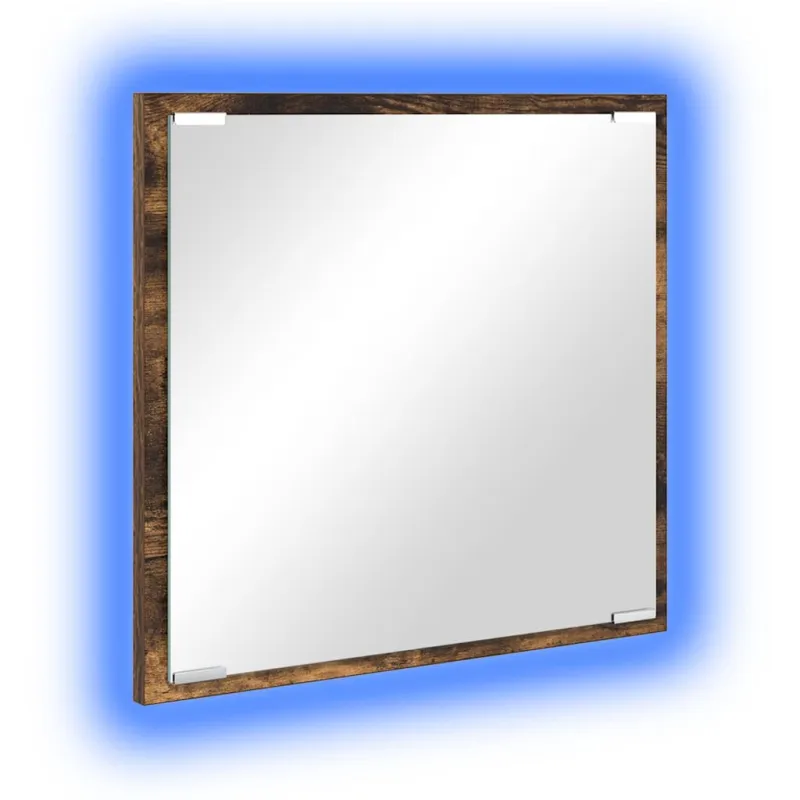 LED vonios veidrodis Rūkyta ąžuolas 40 x 37 x 8.5 cm