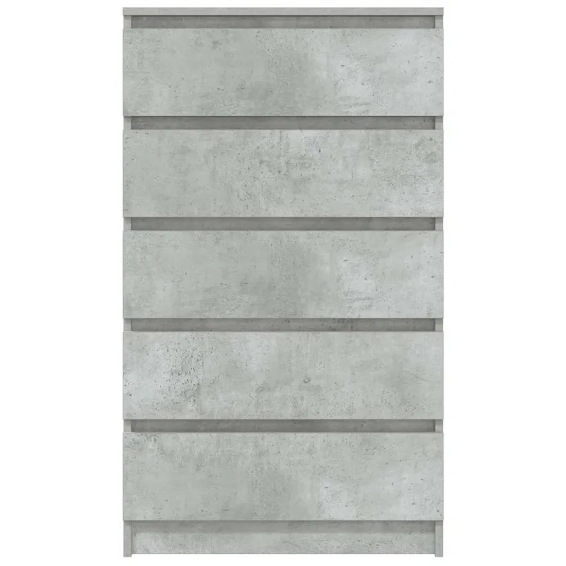 Spintelė su stalčiais, betono pilka, 60x36x103cm, mediena