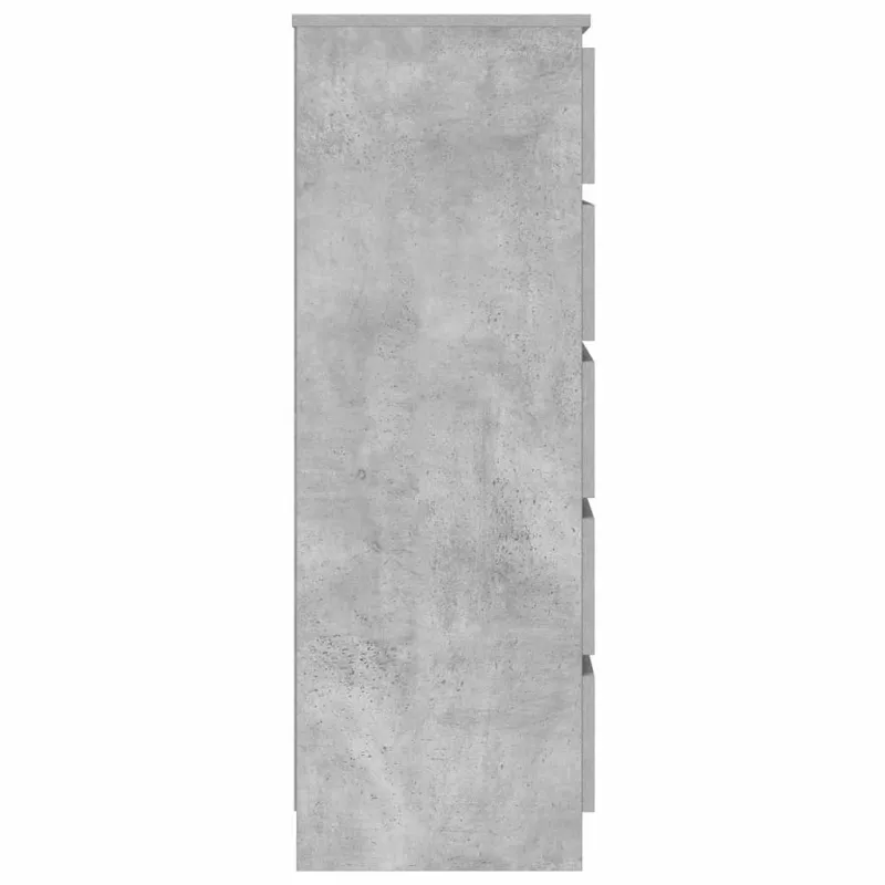 Spintelė su stalčiais, betono pilka, 60x36x103cm, mediena