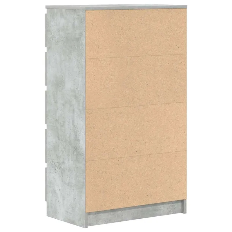 Spintelė su stalčiais, betono pilka, 60x36x103cm, mediena