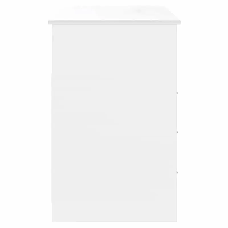 Rašomasis stalas su stalčiais, baltas, 102x50x76cm, mediena