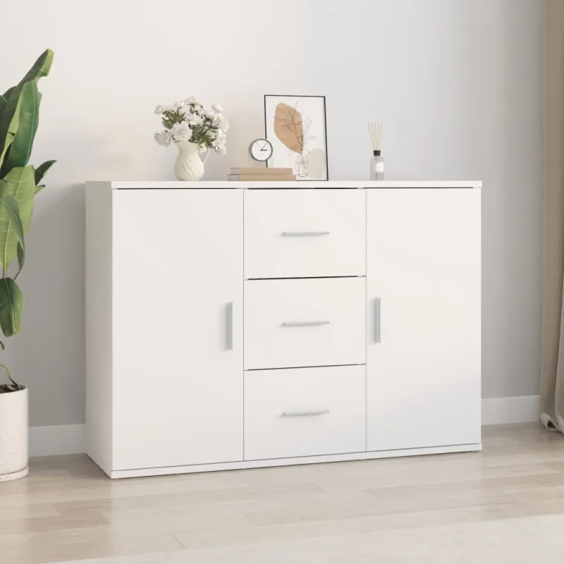 Šoninė spintelė, baltos spalvos, 91x29,5x65cm, apdirbta mediena
