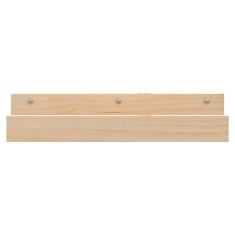 Sieninės lentynos, 2vnt., 50x12x9cm, pušies medienos masyvas