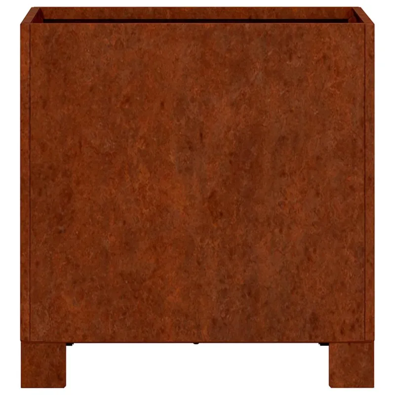Lovelis su kojelėmis, rūdžių, 30x30x30cm, Corten plienas