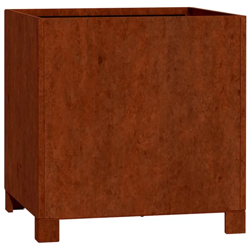 Loveliai su kojelėm, 2vnt., rūdžių, 40x40x40cm, Corten plienas