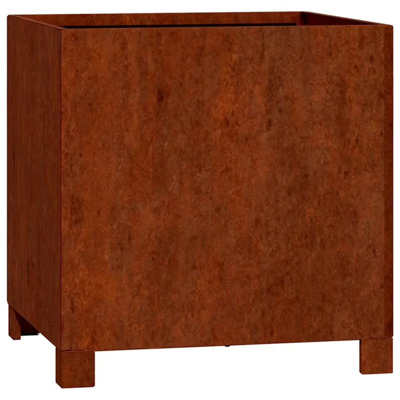 Loveliai su kojelėm, 2vnt., rūdžių, 40x40x40cm, Corten plienas
