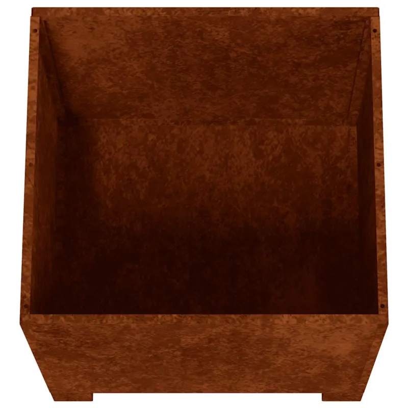 Lovelis su kojelėmis, rūdžių, 50x50x50cm, Corten plienas