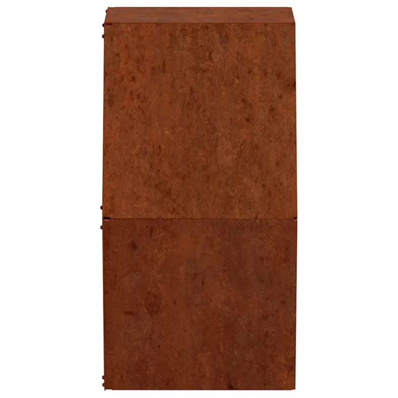 Sieniniai loveliai, 2vnt., rūdžių, 30x10x25cm, Corten plienas