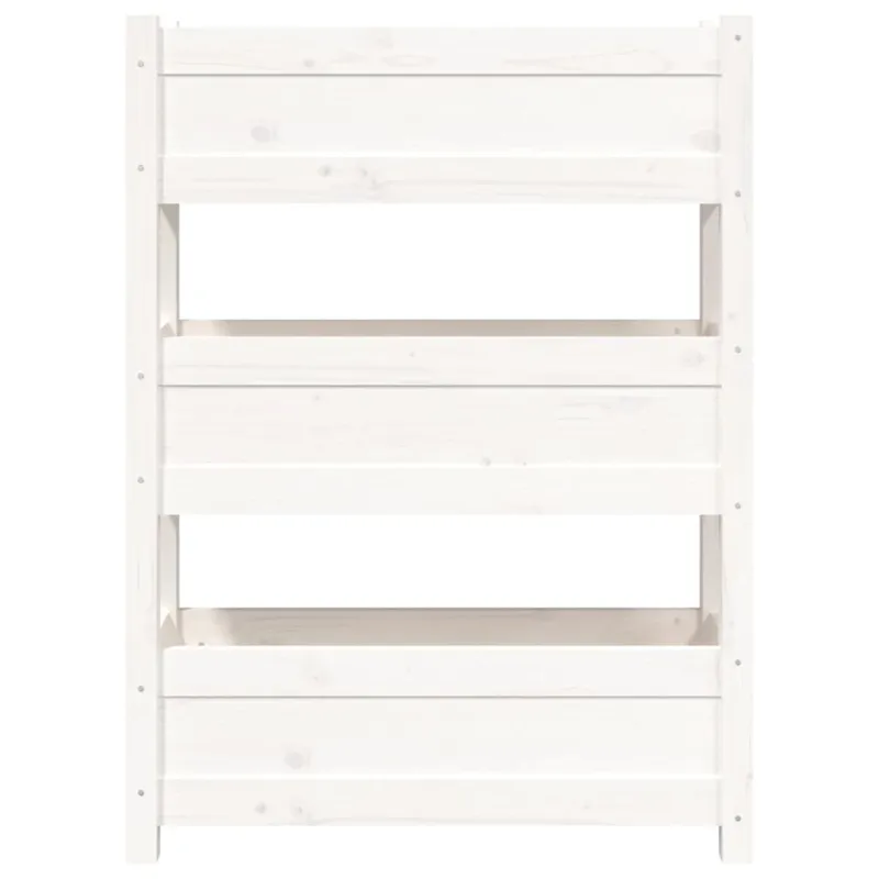 Lovelis, baltas, 77x25x104,5cm, pušies medienos masyvas