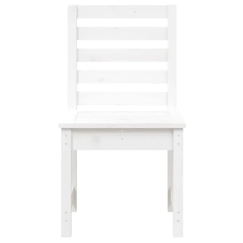 Sodo kėdės 2vnt. baltos 50x48x91,5cm pušies medienos masyvas