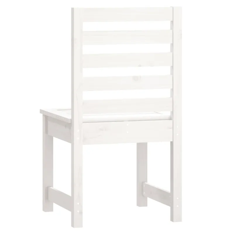 Sodo kėdės 2vnt. baltos 50x48x91,5cm pušies medienos masyvas