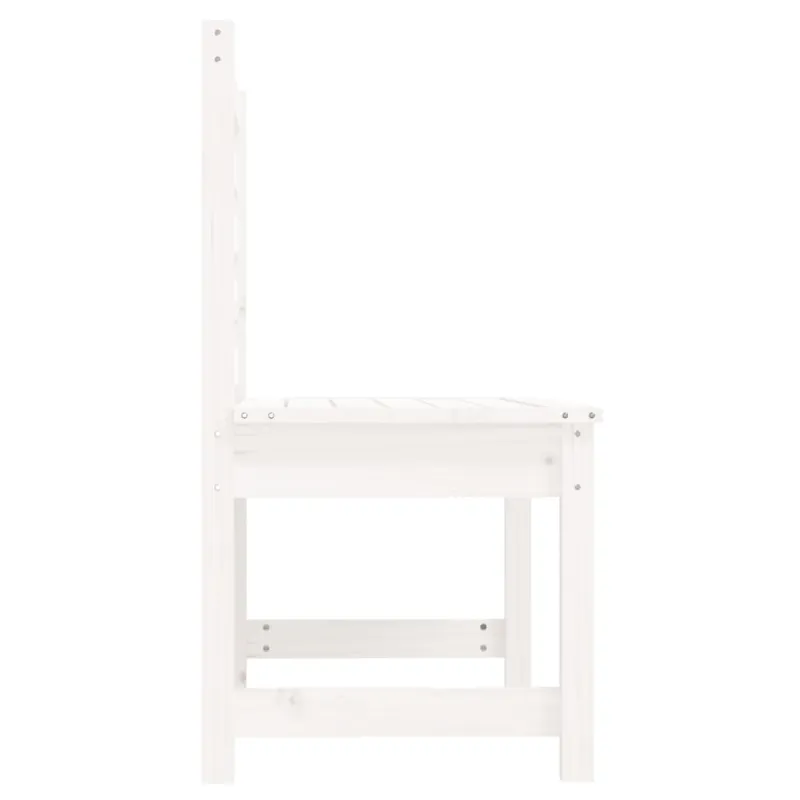 Sodo suoliukas, baltos spalvos, 109cm, pušies medienos masyvas
