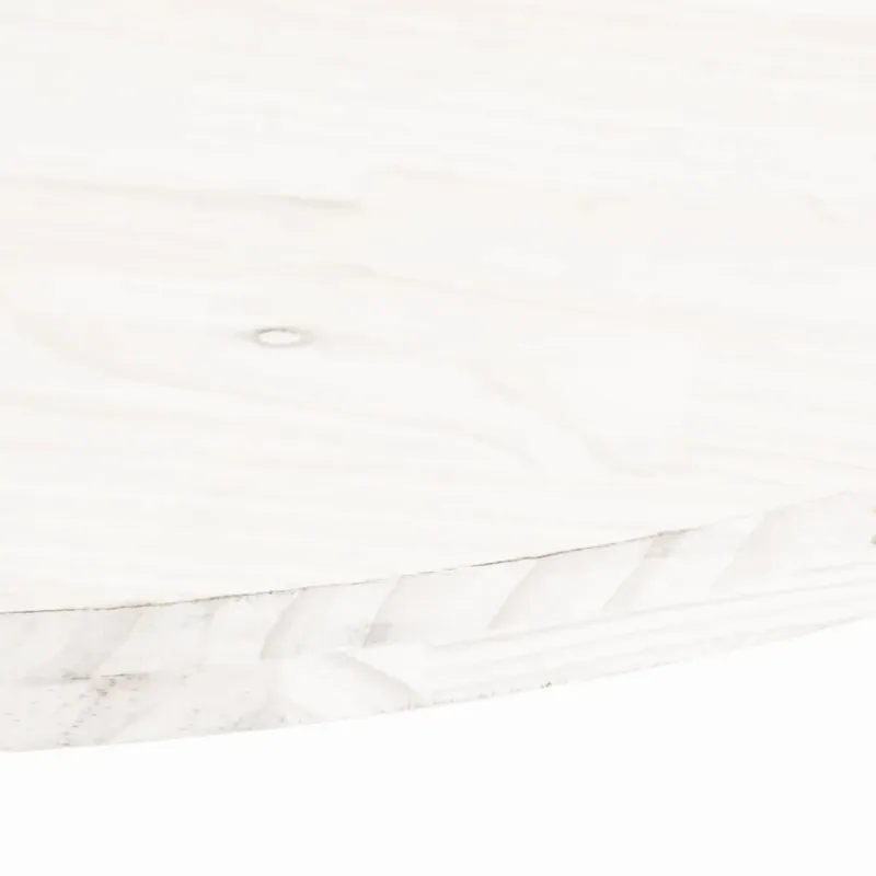 Stalviršis, baltas, 110x55x2,5cm, pušies masyvas, ovalus